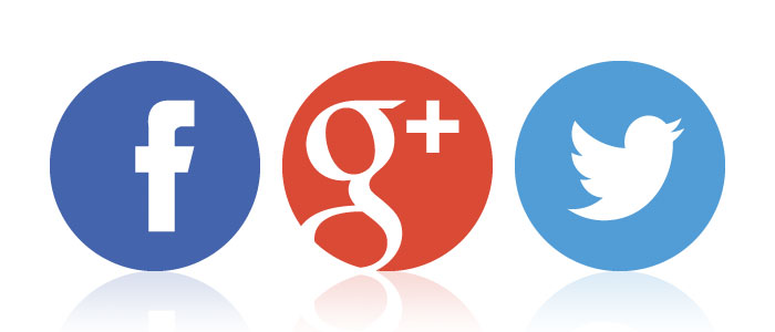 facebook, Google+, Twitter